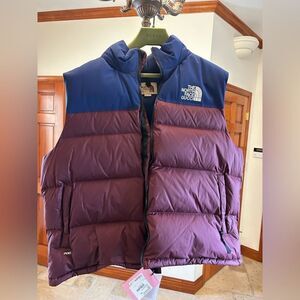 Men’s Gucci, X Northface puffer vest size XXXL with dust bag